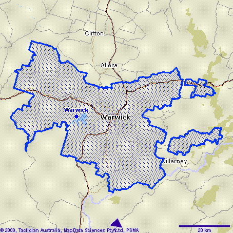 Warwick Map